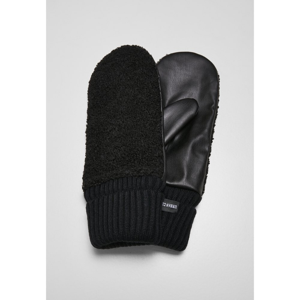 URBAN CLASSICS Sherpa Imitation Leather Gloves