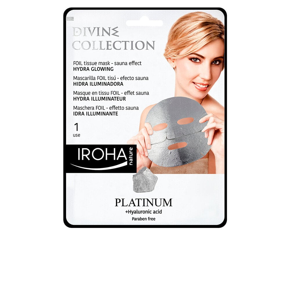 Iroha Platinum Tissue Hydra-Glowing Face Mask Увлажняющая тканевая маска с гиалуроновой кислотой