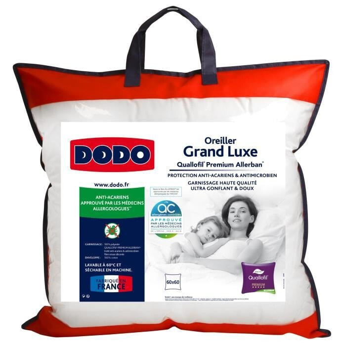 Подушка DODO Large Luxury Quallofil Allerban 60x60 см белая