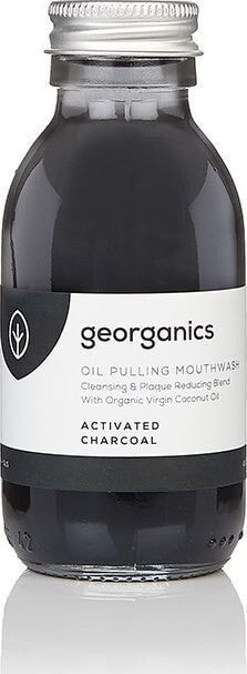 Georganics Activated Charcoal Oil Pulling Mouthwash  Ополаскиватель полости рта от зубного налета с активированным углем и кокосовым маслом 100 мл