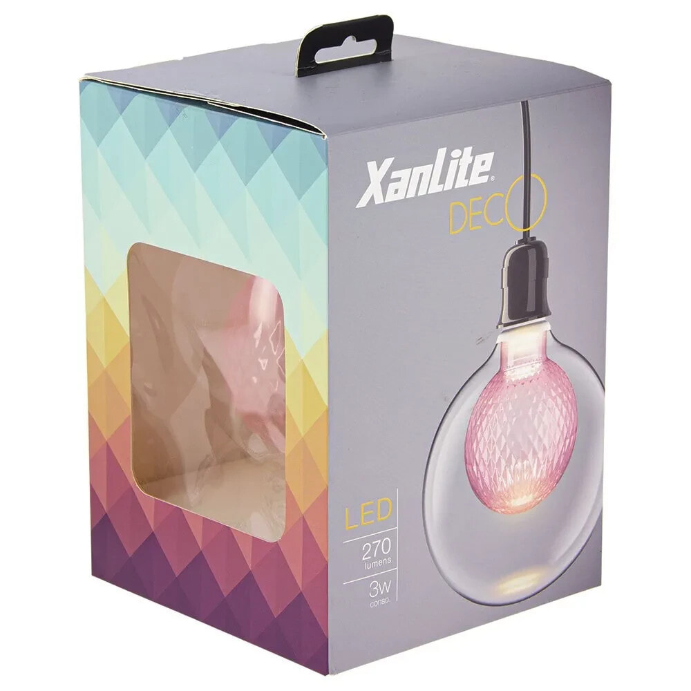 XANLITE G125 Double Rose Glass. Cap E27. 270 Lumens. Conso. 3 W (Equivalence 30 W). 2700 K LED Bulb