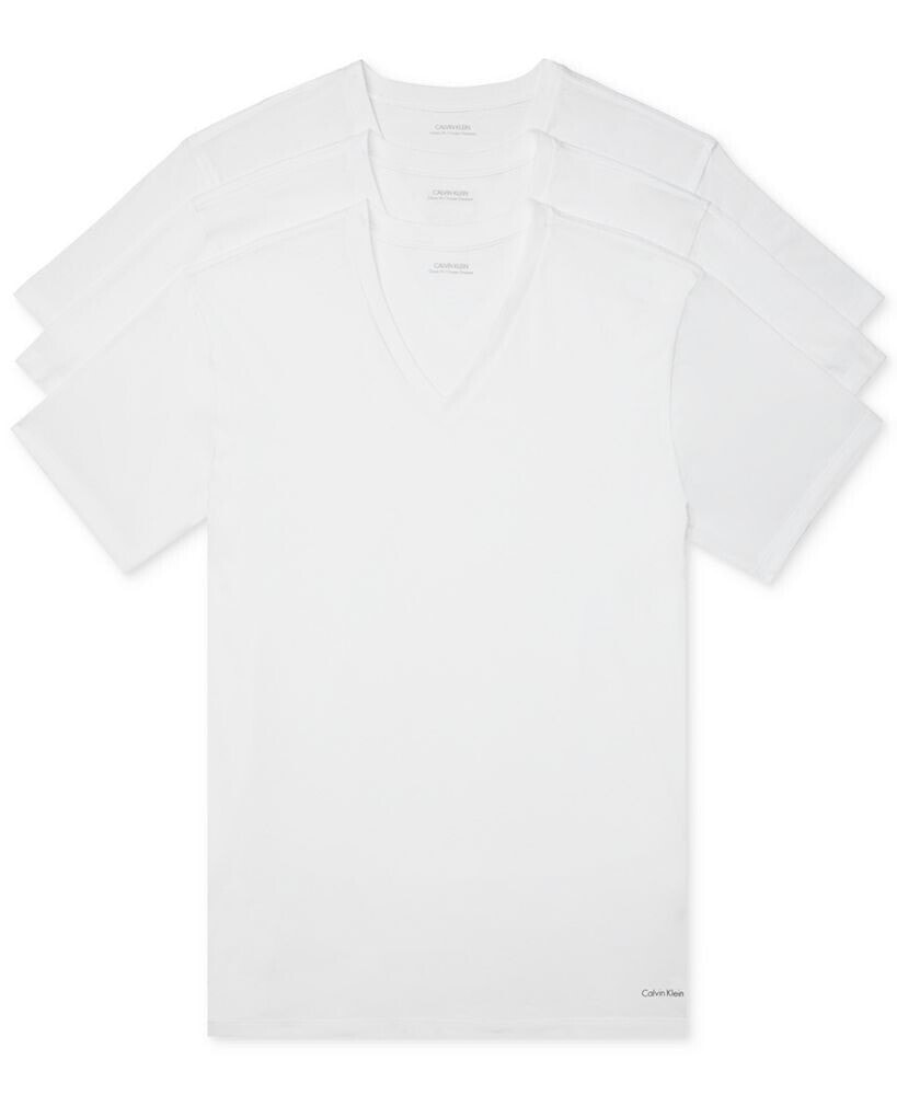 Calvin Klein men's 3-Pack Cotton Classics Short-Sleeve V-Neck T-Shirts
