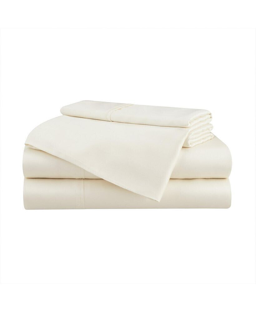 Aston and Arden eucalyptus Tencel California King Sheet Set, 1 Flat Sheet, 1 Fitted Sheet, 2 Pillowcases, Ultra Soft Fabric, Breathable and Cooling, Eco-Friendly