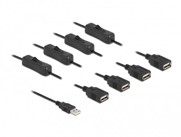 DeLOCK 86805 кабель питания Черный 1 m USB A