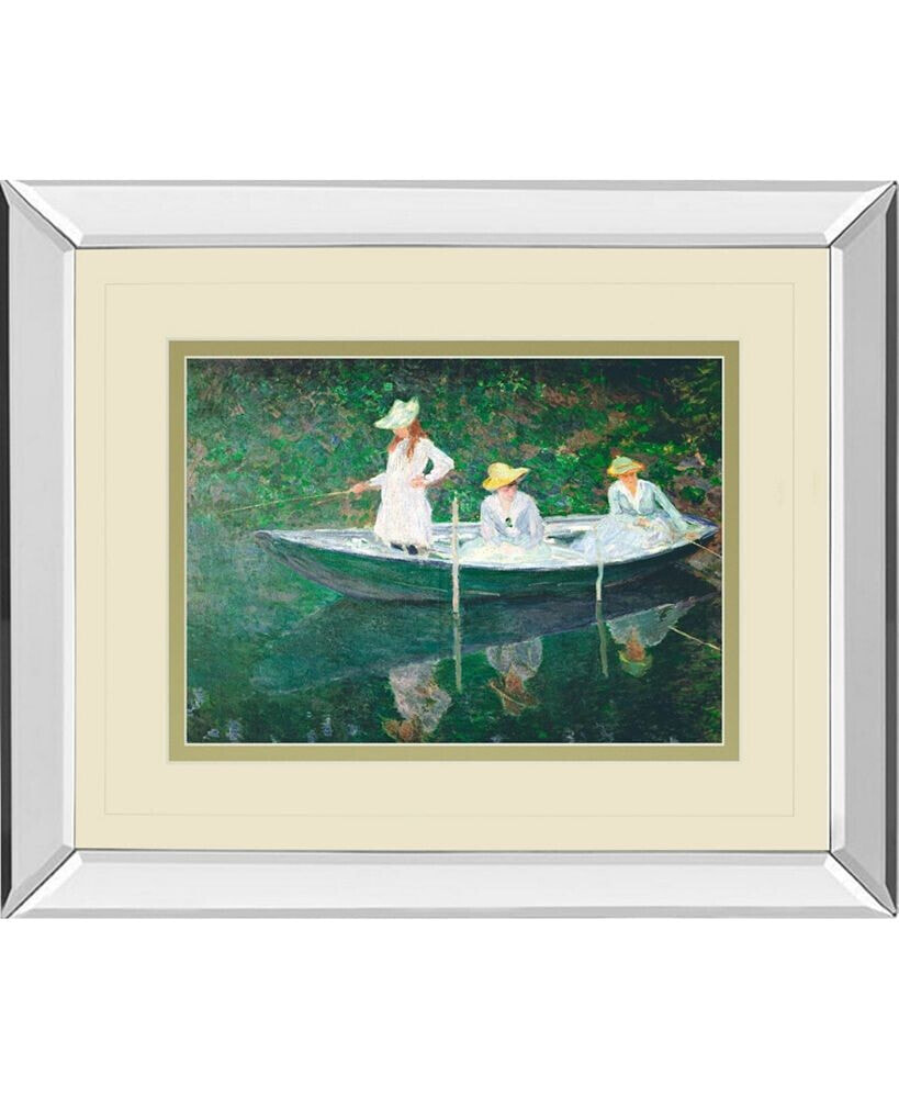 Classy Art the Boat at Giverny by Claude Monet Mirror Framed Print Wall Art, 34