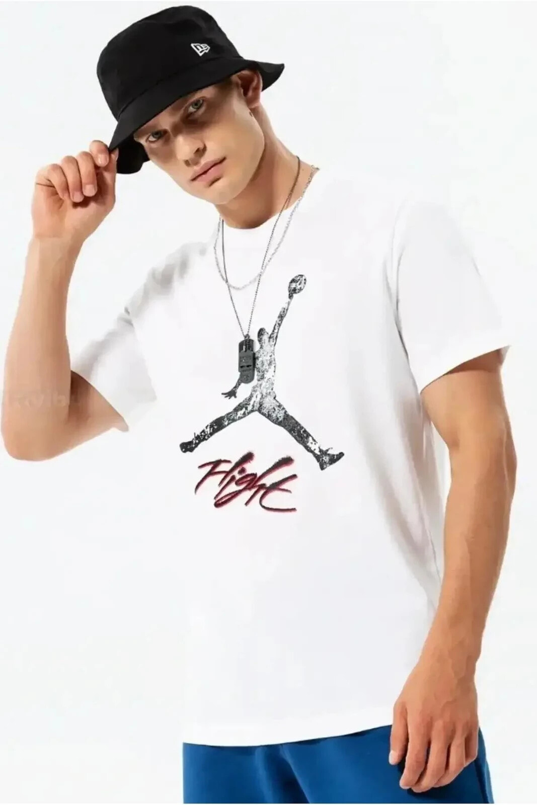 Air Jordan Jumpman Beyaz Erkek Spor Tişörtü