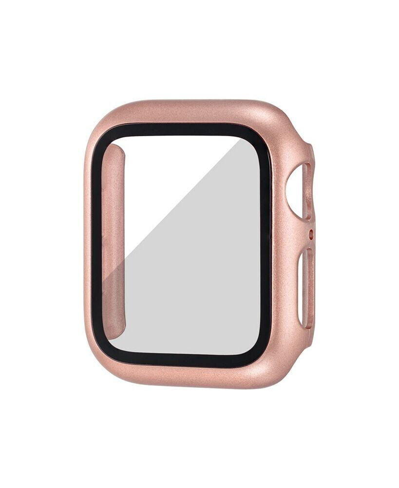 WITHit unisex Rose Gold Tone/Gold Tone Full Protection Bumper with Integrated Glass Cover Compatible with 45mm Apple Watch