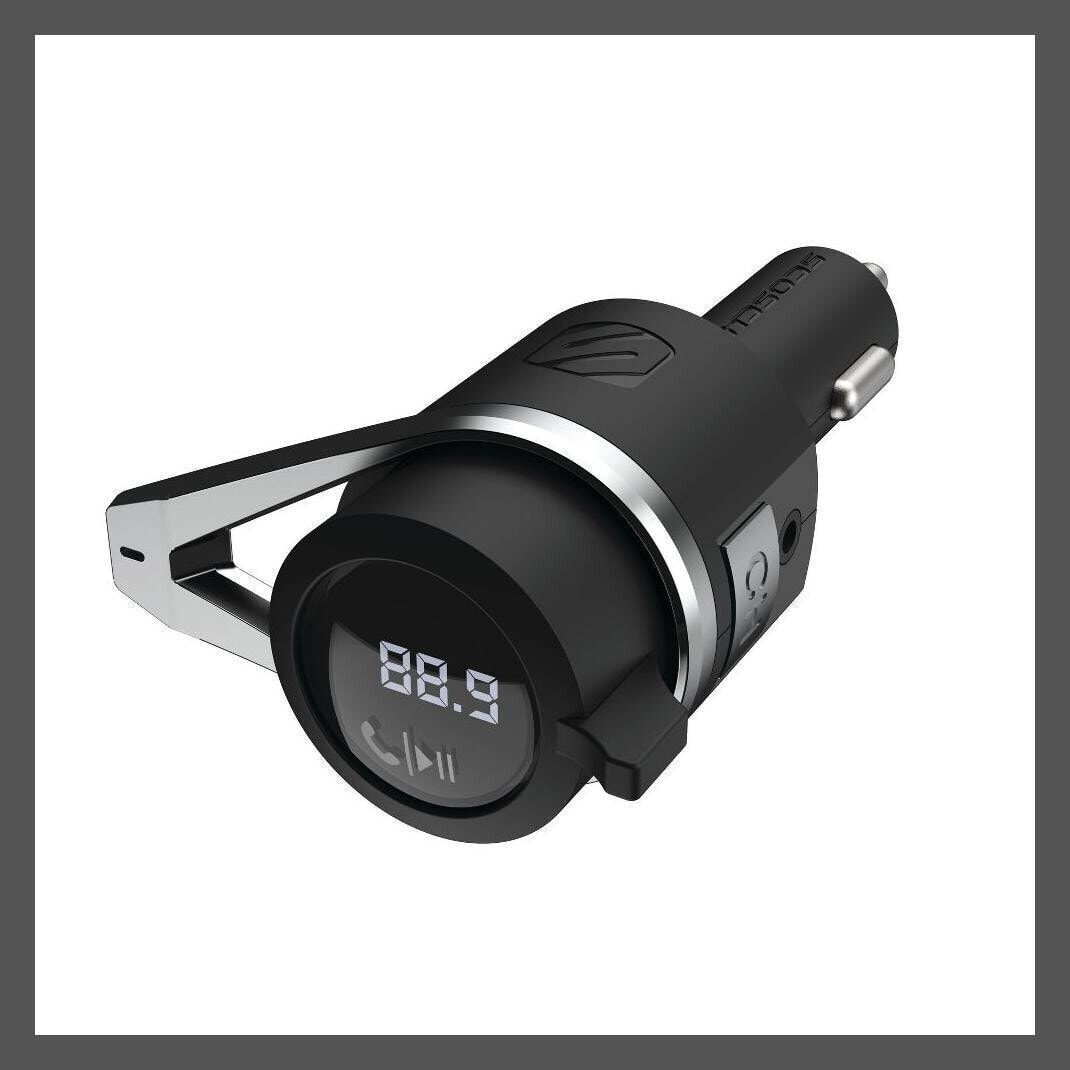 Scosche Bluetooth Power Delivery FM Transmitter 12W USB-A and 18W USB-C - Black
