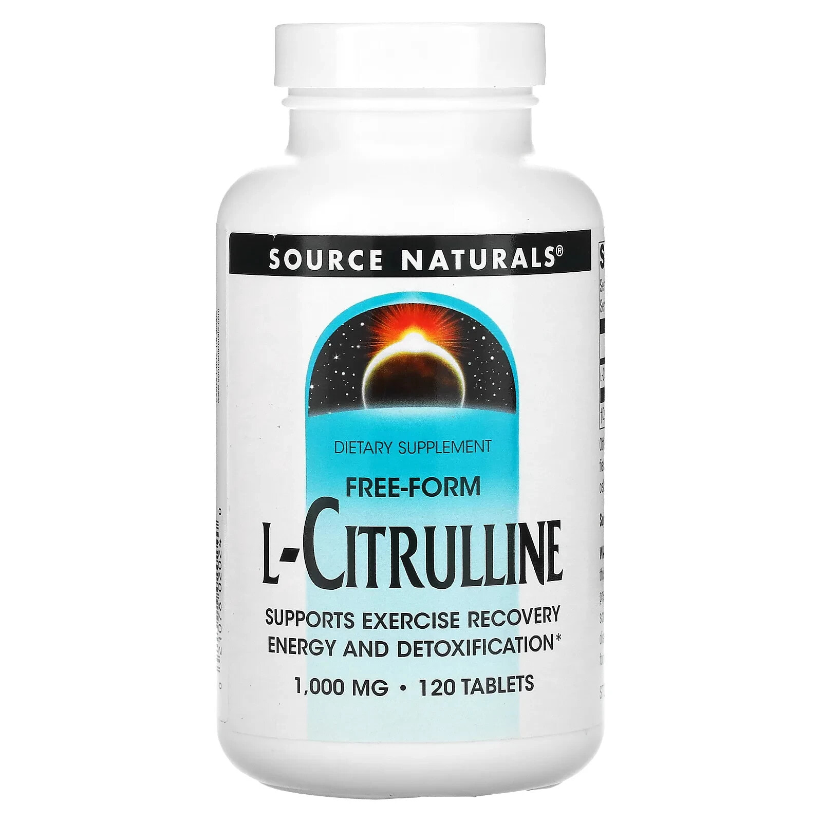 Source Naturals, L-цитруллин, в свободной форме, 1000 мг, 120 таблеток