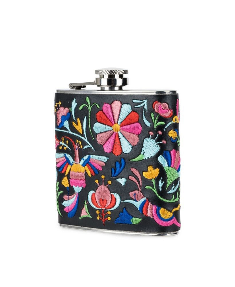 Blush embroidery Flask