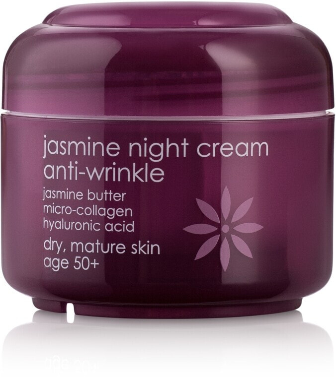 Anti-Falten Nachtcreme mit Jasminbutter, Kollagen und Hyaluronsäure - Ziaja Jasmine Night Cream Anti-Wrinkle