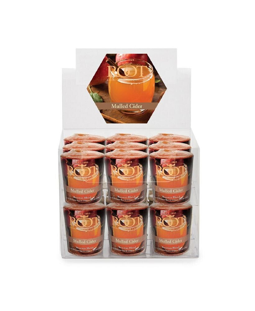 ROOT CANDLES votive Mulled Cider 20 Hour Candles Set, 18 Piece