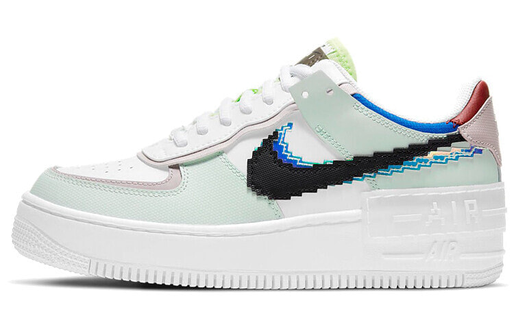 Nike Air Force 1 Low Shadow 像素 低帮 板鞋 女款 白绿粉 / Кроссовки Nike Air Force 1 Low Shadow CV8480-300