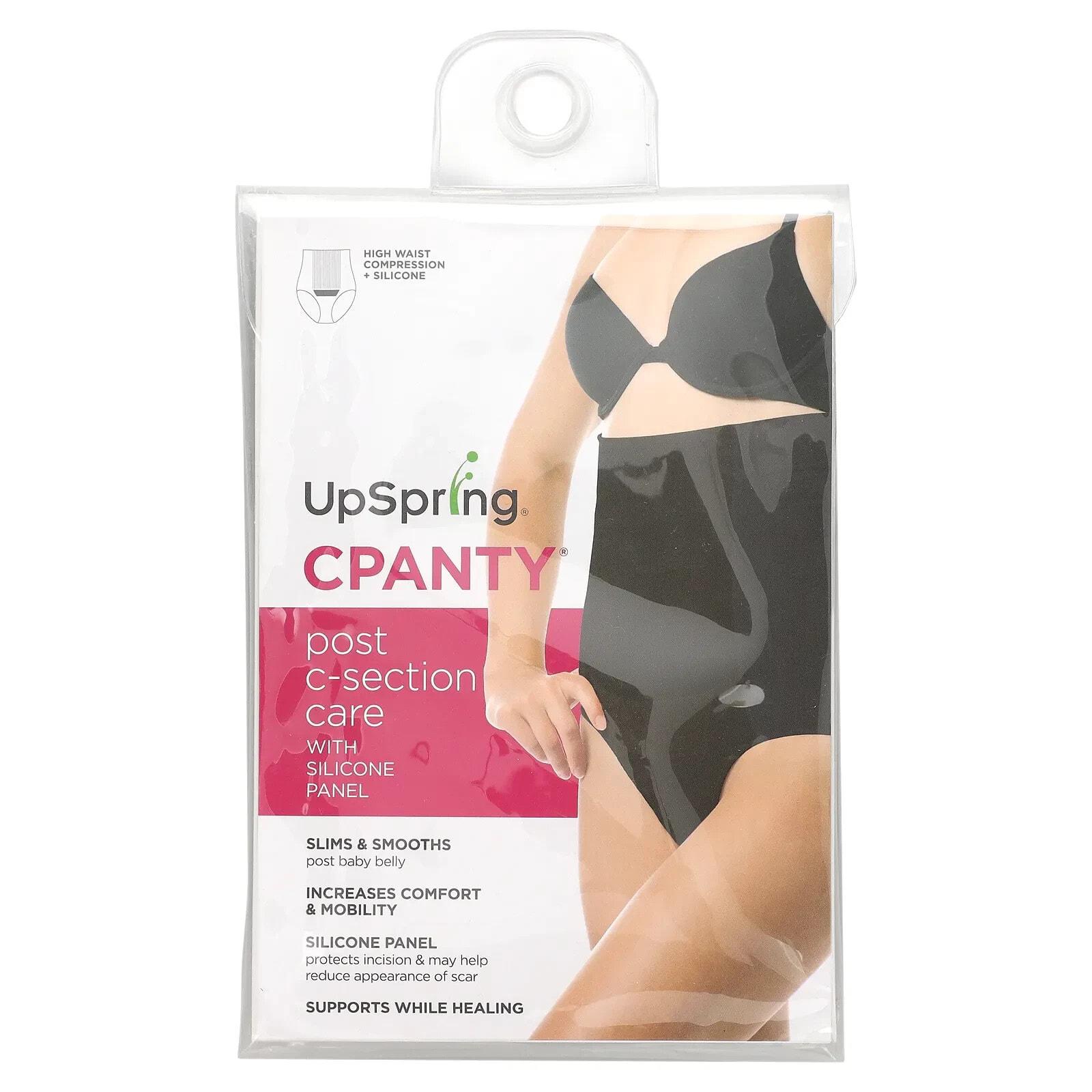 C-Panty, Post C-Section Care With Silicone Panel, Black, Size L/XL, 1 Count