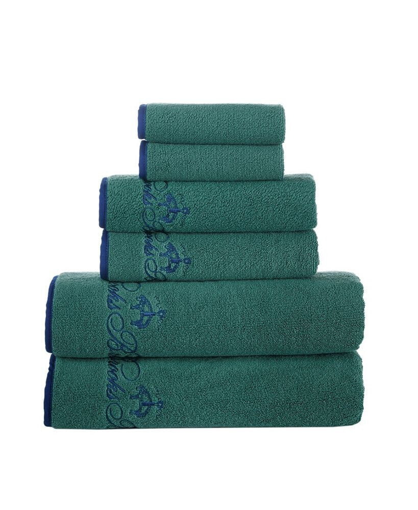 Brooks Brothers contrast Frame 6 Piece Turkish Cotton Towel Set