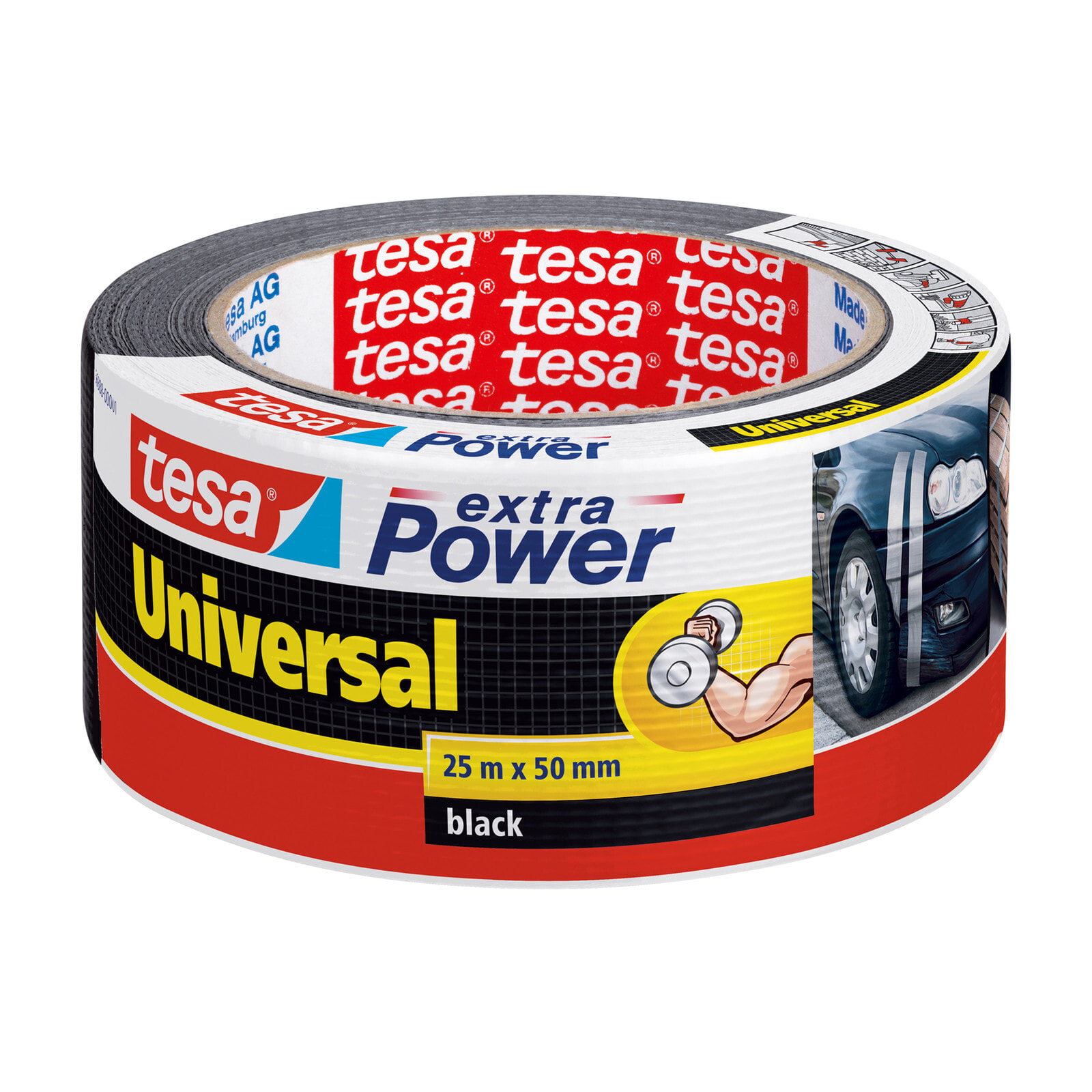 TESA Extra Power Черный 25 m 56388-00001-07