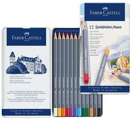 Faber-Castell Goldfaber watercolor pencils 12 col. (114612)