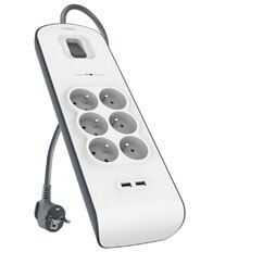 Belkin BSV604ca2m Белый 6 розетка(и) 2 m BSV604CA2M