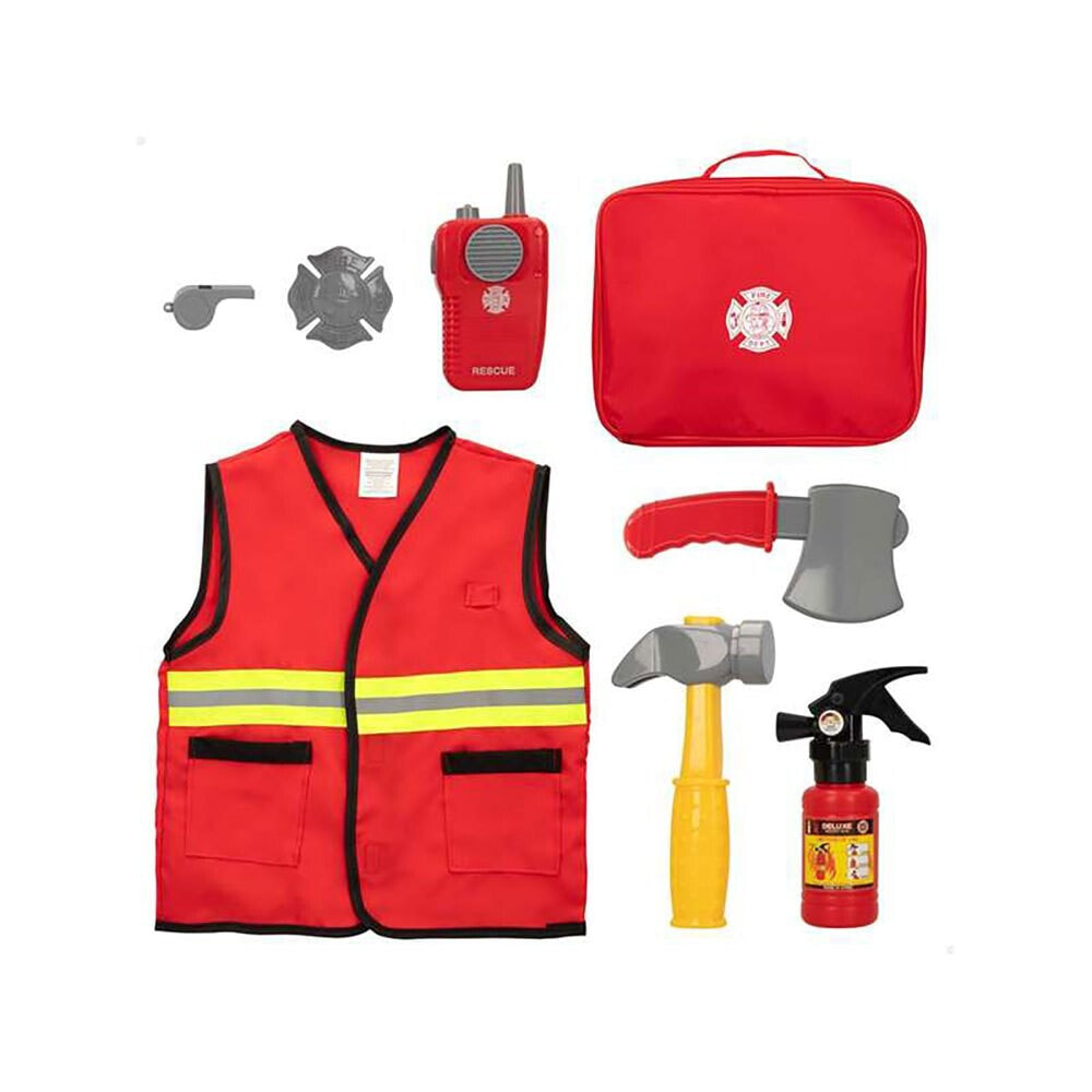 COLOR BABY Firefighter Backpack With Action Power Instruments. 8 Pieces