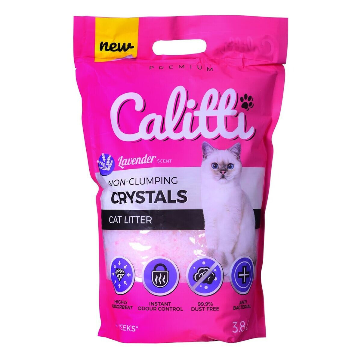 Cat Litter Calitti Crystal Lavender Lavendar 3,8 L