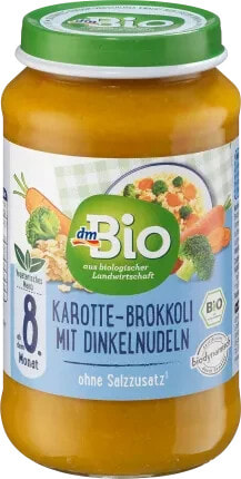 Menü Karotte-Brokkoli mit Dinkelnudeln ab dem 8.Monat, Demeter, 220 g