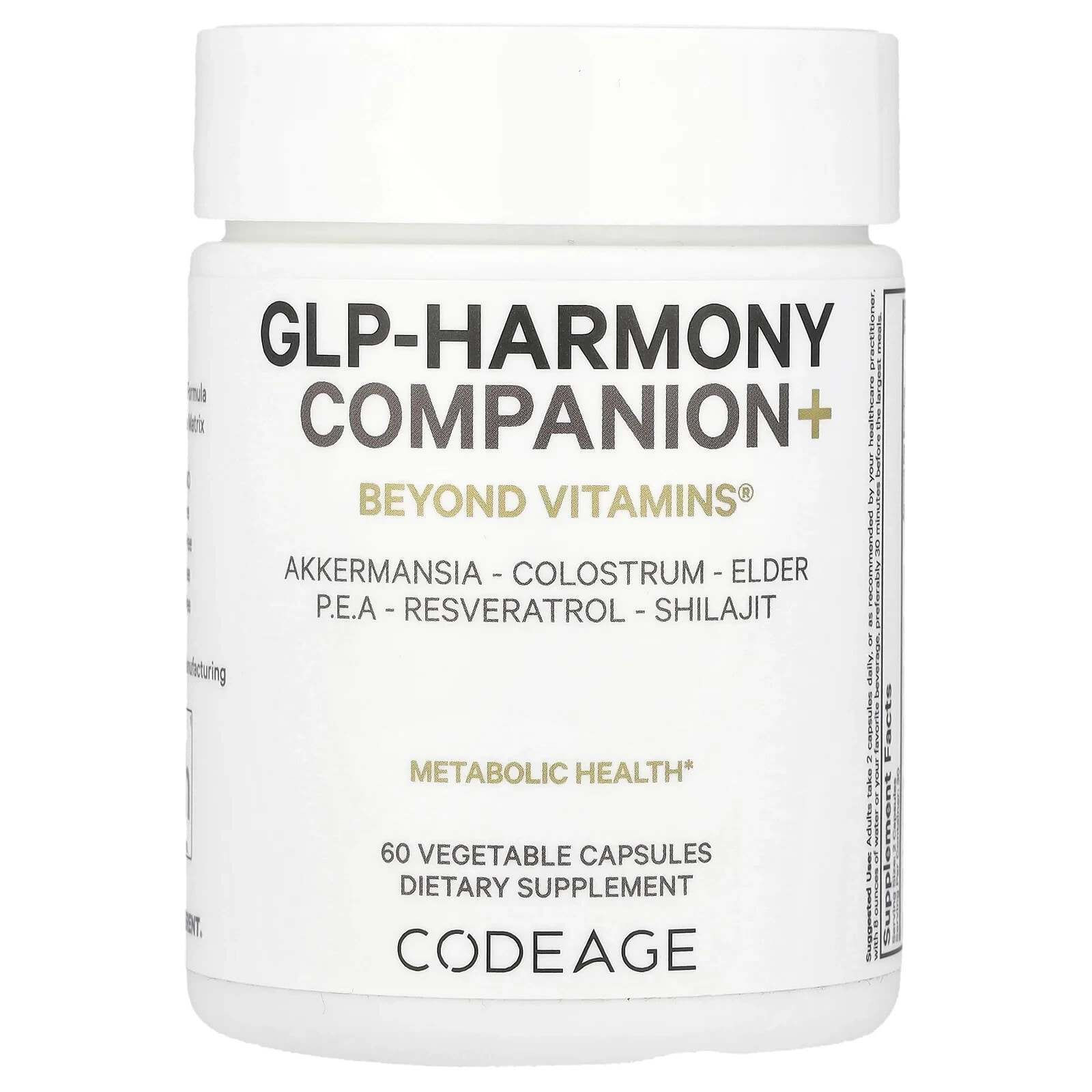 Beyond Vitamins®, GLP-Harmony Companion+, 60 Vegetable Capsules