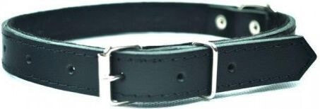 CHABA LEATHER COLLAR 10mm / 30cm BLACK