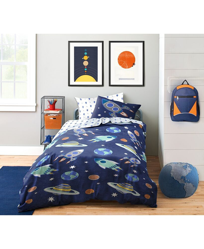 Saturday Park outer Space 100% Organic Cotton Full Bed Set