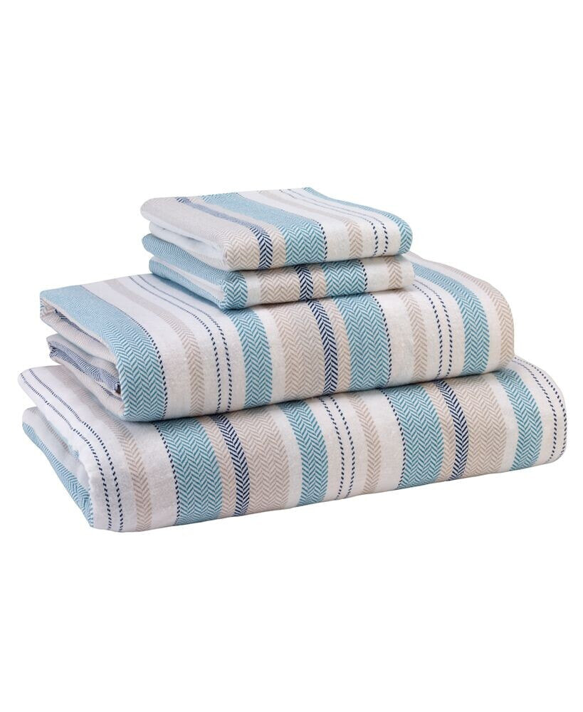 Avanti printed 100% Brushed Cotton Flannel 4-Pc.Sheet Set, Queen