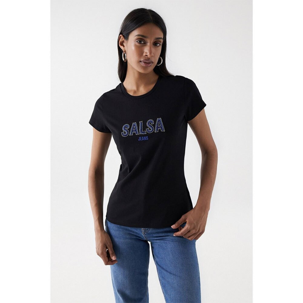 SALSA JEANS Institutional Beaded Branding Short Sleeve T-Shirt