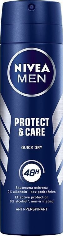 Nivea Men Protect & Care Anti-perspirant Spray Мужской спрей-антиперспирант без спирта  250 мл