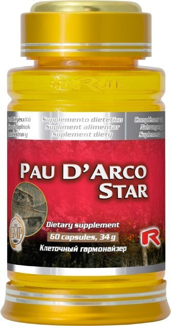 Starlife Pau DArco Star Добавка на основе коры ловушки для укрепления иммунитета  60 капсул