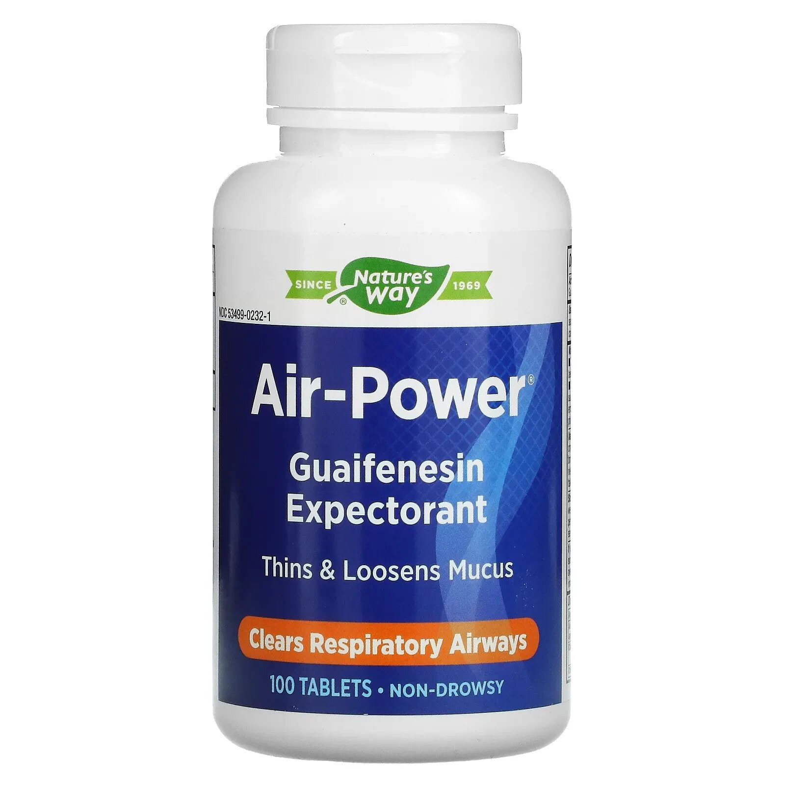 Air-Power, Guaifenesin Expectorant, 100 Tablets