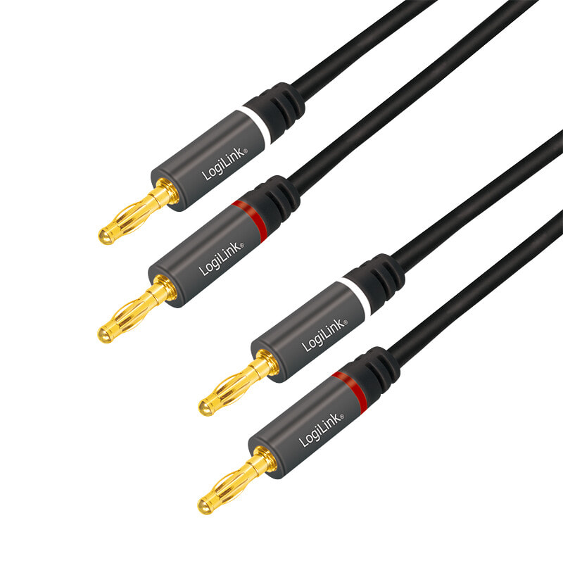 LogiLink CA1210 аудио кабель 3 m 2 x Banana Черный