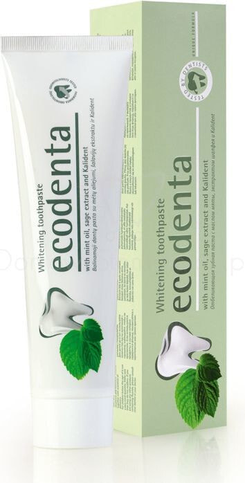 Ecodenta Whitening Toothpaste Отбеливающая зубная паста с экстрактами мяты и шалфея 100 мл