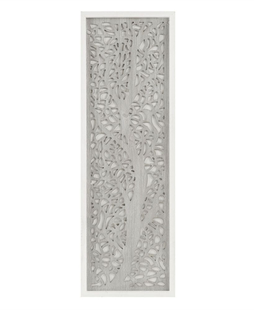 Madison Park laurel Branches Carved Wood Panel Wall Decor