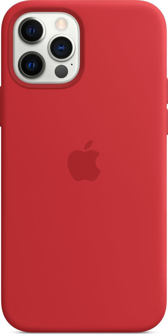 Силиконовый чехол Apple с MagSafe для iPhone 12 Pro красный
