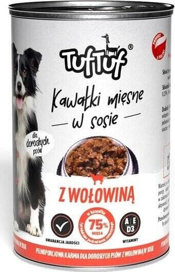 BULT TUF TUF Karma dla psa Kawałki Mięsne z Wołowiną 415g