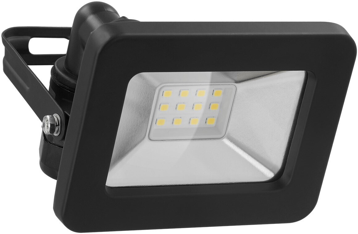 LED Outdoor Floodlight - 10 W - 10 W - LED - 12 bulb(s) - Black - Neutral white - 4000 K