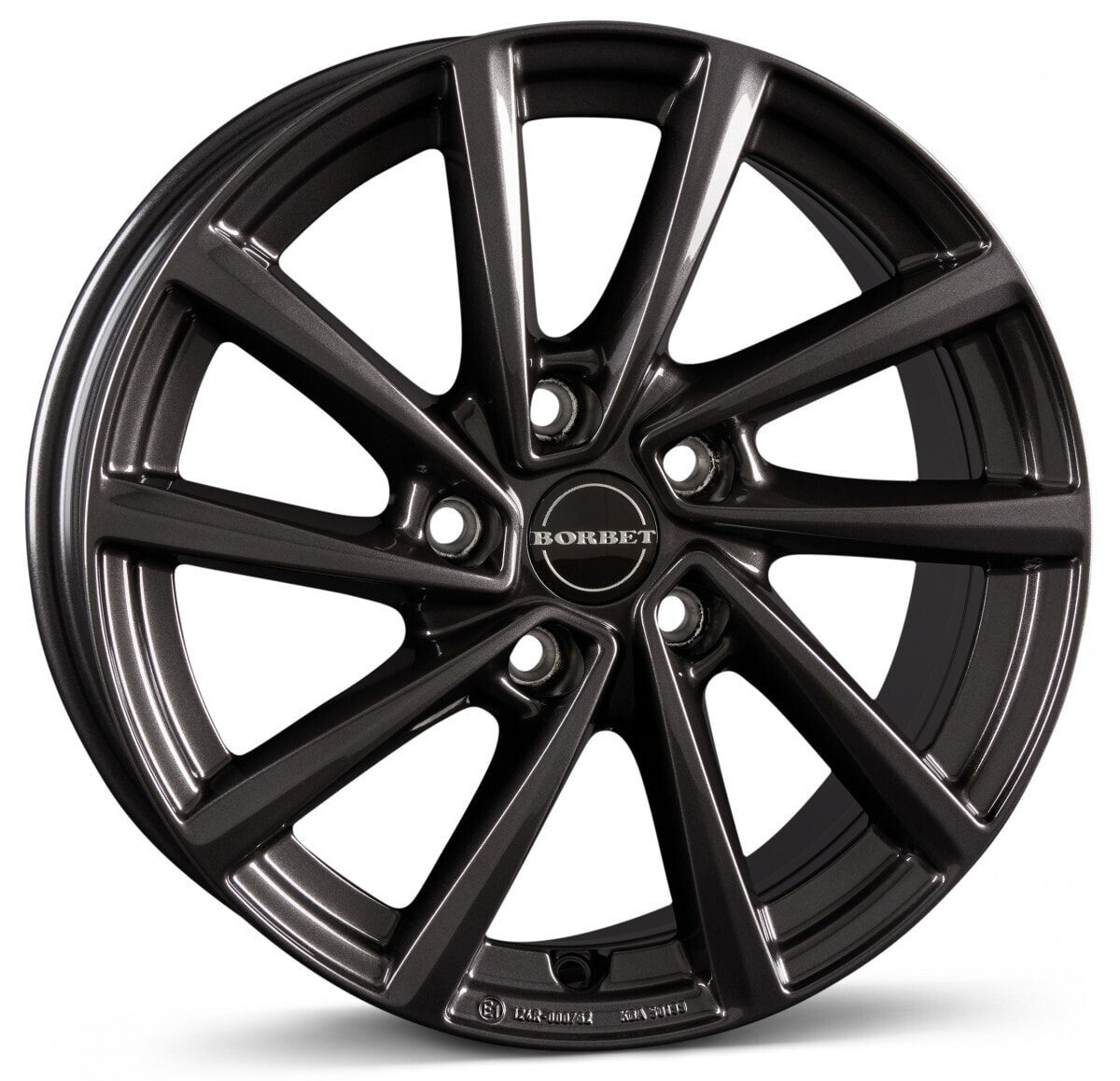 Колесный диск литой Borbet V mistral anthracite glossy 7x16 ET48 - LK5/112 ML57.1