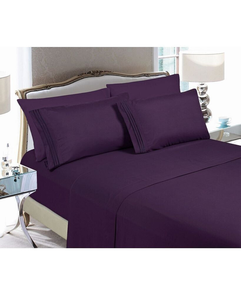 Elegant Comfort luxury Soft Solid 6 Pc. Sheet Set, Queen