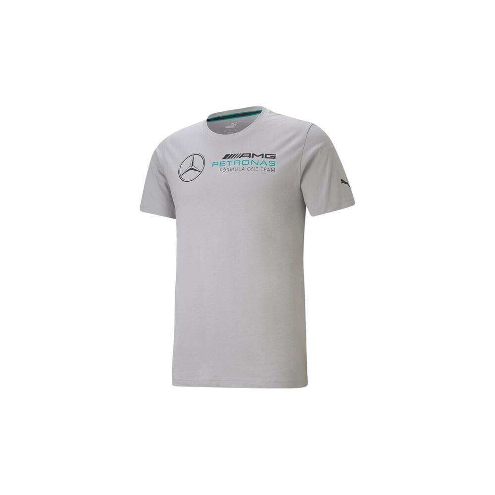Мужская спортивная футболка серая с надписью Puma Mercedes F1 Logo