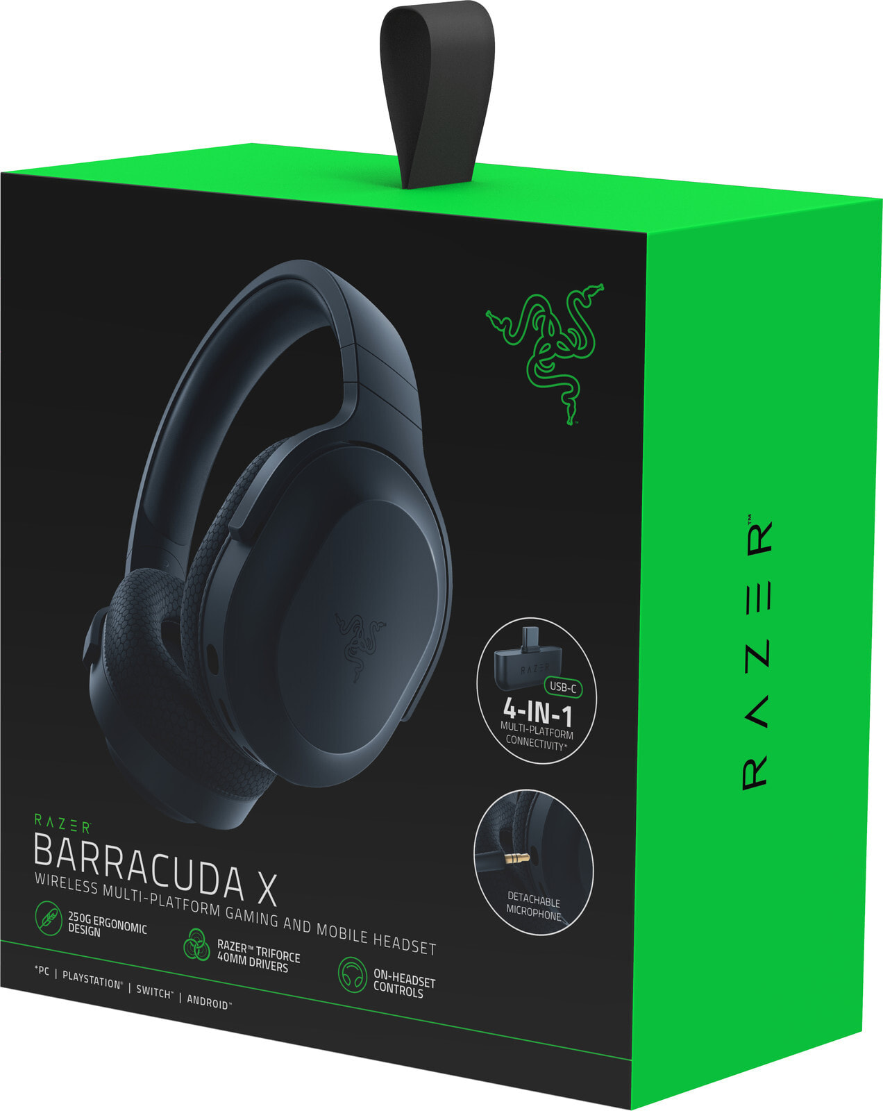 Наушники Оголовье Razer BARRACUDA X Разъем 3,5 мм USB Type-C Черный  RZ04-03800100-R3M1 цвет черный — купить недорого с доставкой, 216240