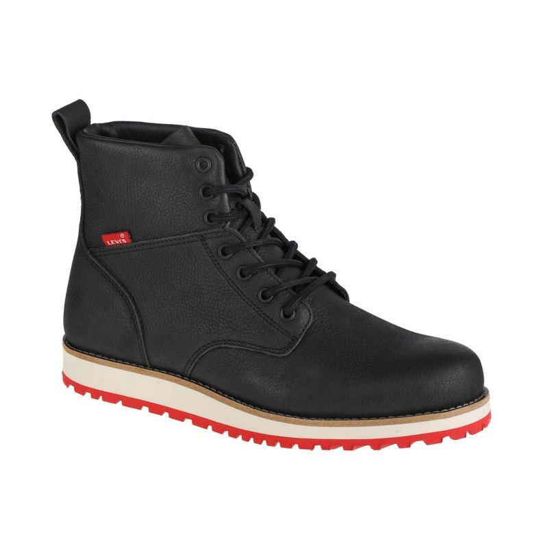 Мужские ботинки спортивные треккинговые черные кожаные высокие демисезонные Levi's Jax Lux M 232322-710-59 shoes