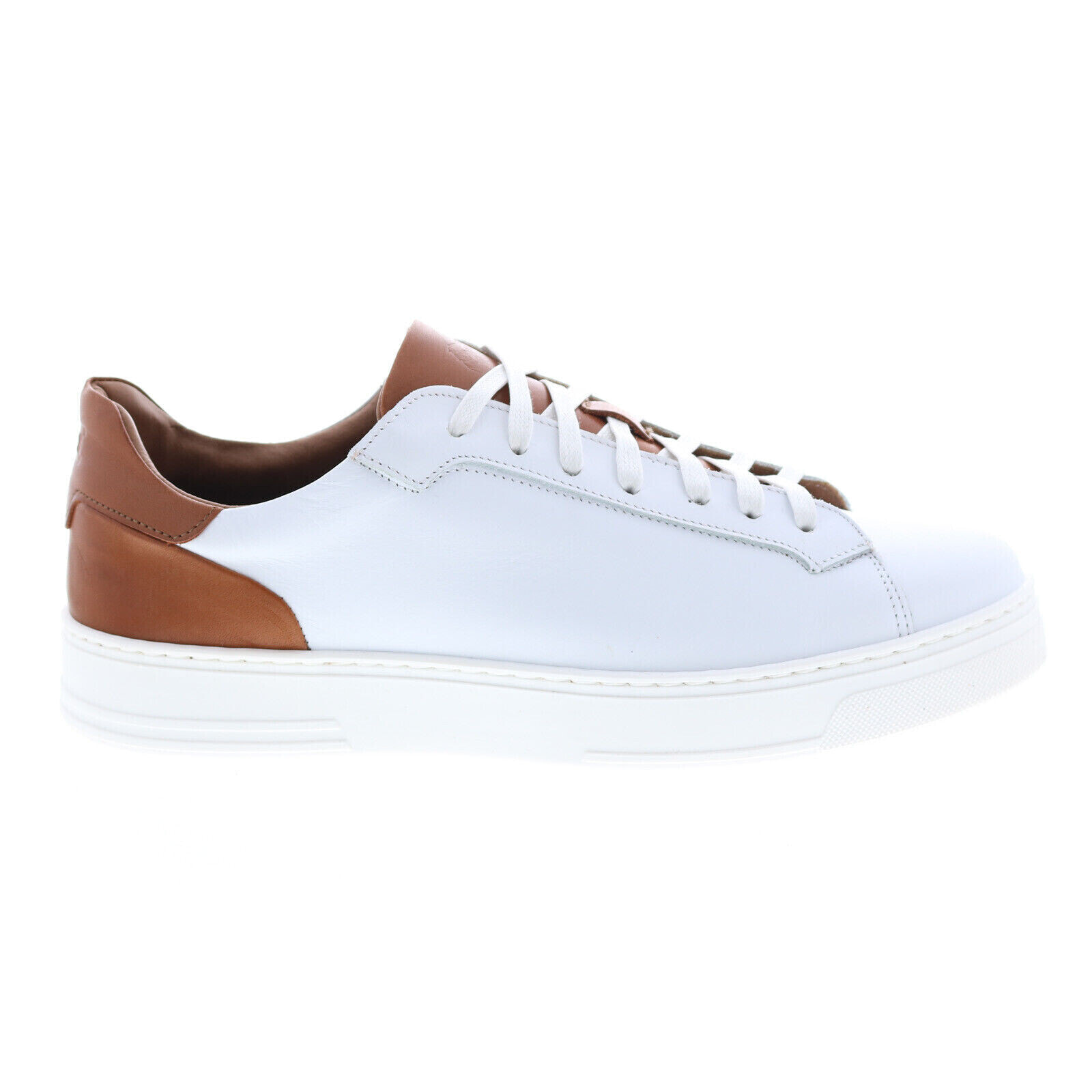 Bruno Magli Raffaele BM1RFLG0P Mens White Leather Lifestyle Sneakers Shoes 7.5
