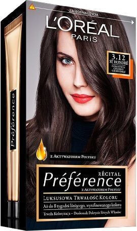 Краска для волос L'Oreal Paris L’Oreal Paris Farba Recital Preference 3.12 Honore-Intensywny Chłodny Ciemny Brąz