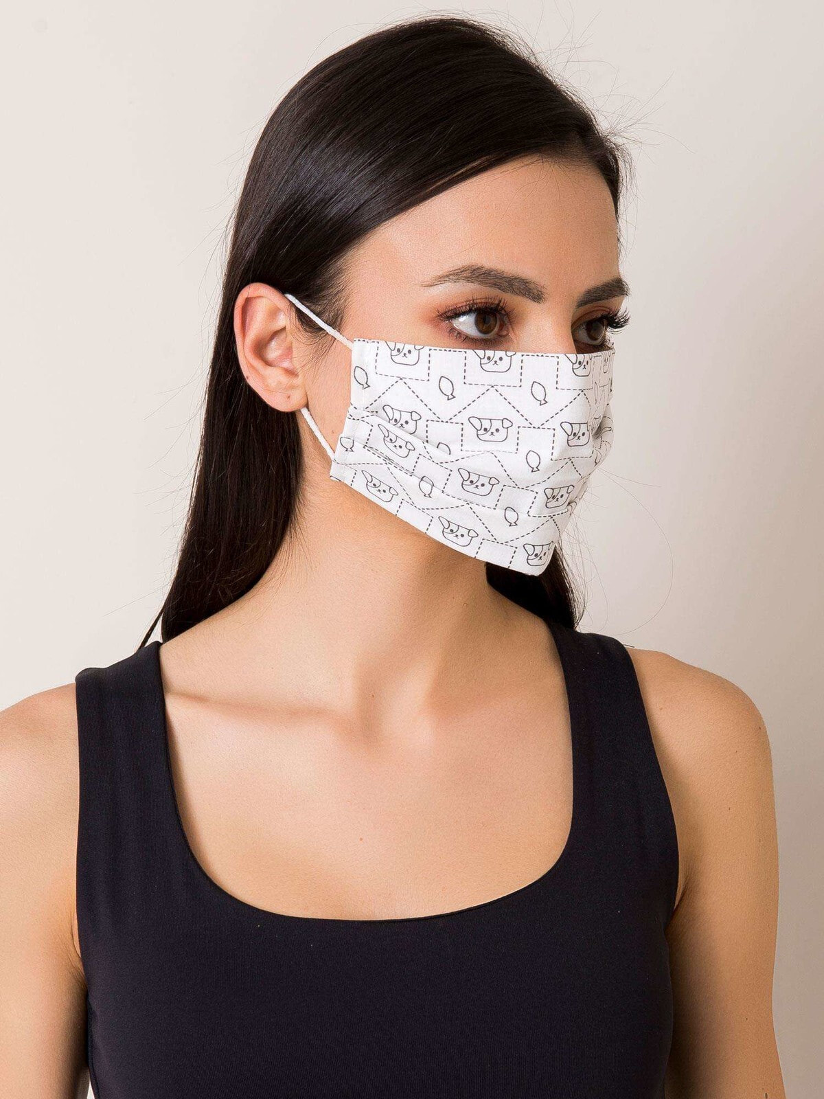 Защитная маска-KW-MO-JK104-бело-черный маски V38096997Цвет: Черно-белый  купить по выгодной цене в интернет-магазине market.litemf.com с доставкой