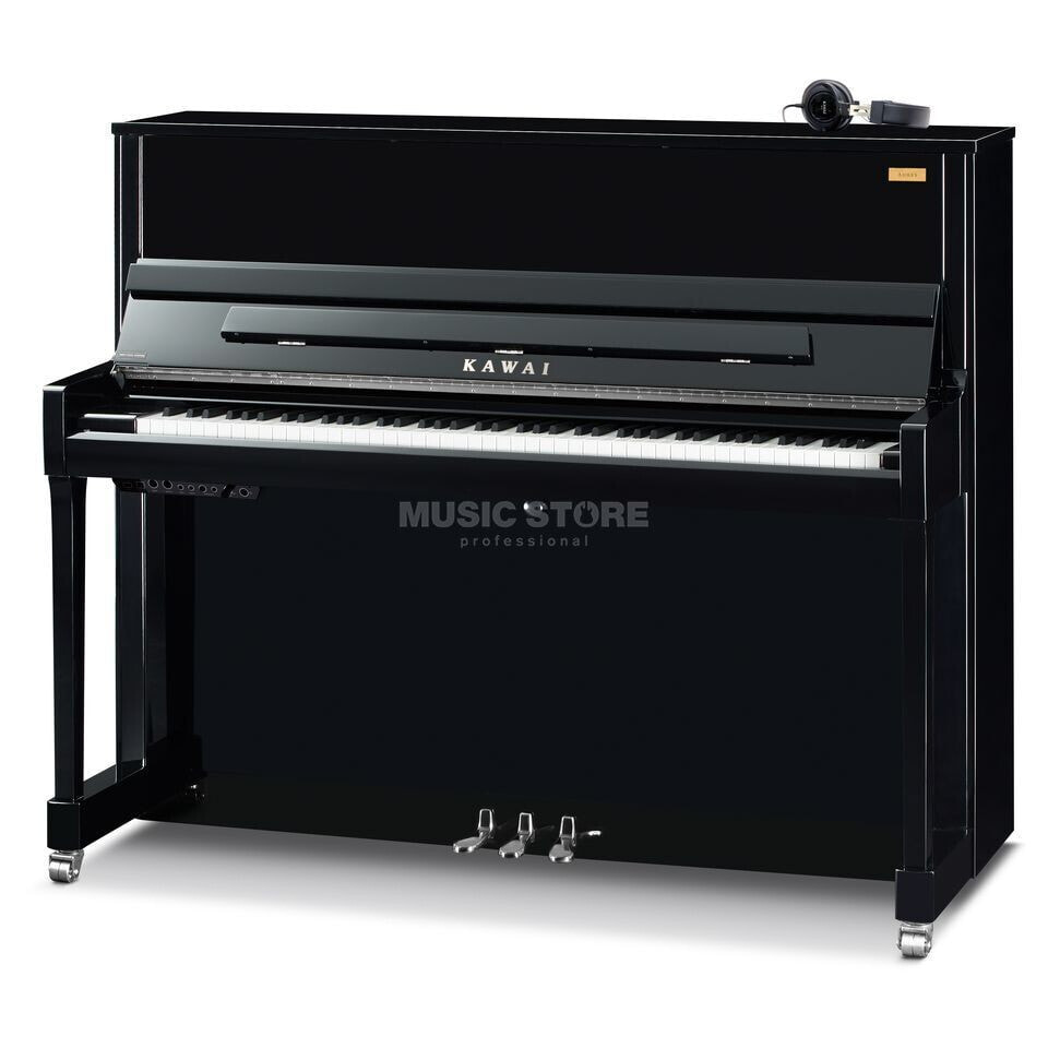 Kawai K-300 E/P Silber AURES 2 schw. poliert, Chrom-Beschläge