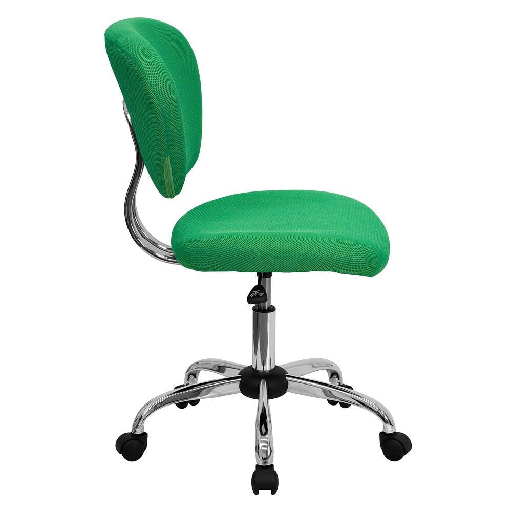 Flash Furniture mid-Back Bright Green Mesh Swivel Task Chair With Chrome Base