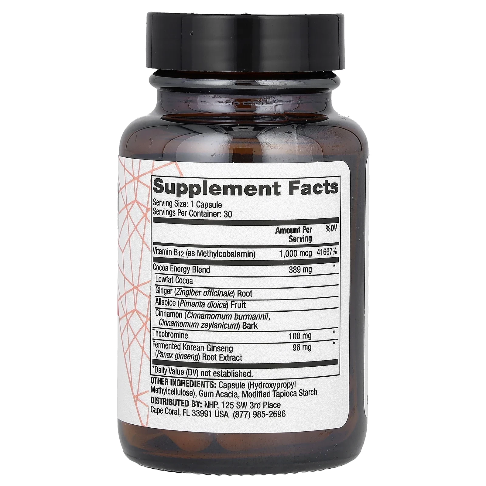 Pure Power, Energy Boost, Ginseng + B12, 30 Capsules